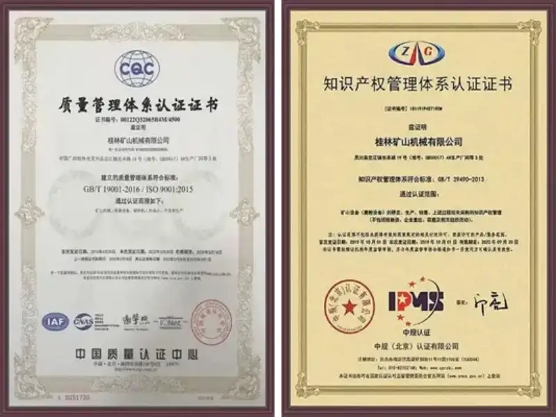 桂林矿机ISO管理体系认证证书.