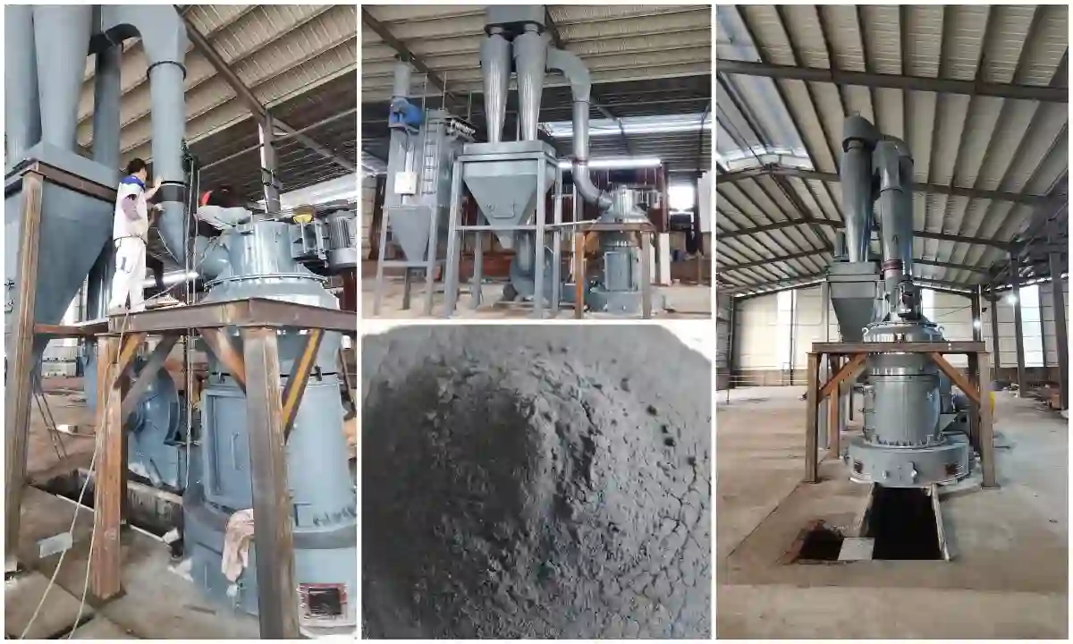 GK雷蒙磨粉机加工铝灰客户现场