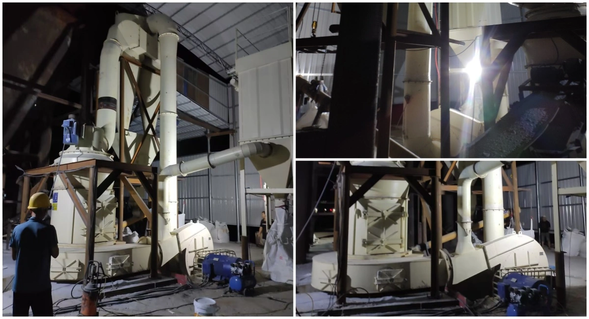 5R4128雷蒙磨粉机加工锰矿石客户现场