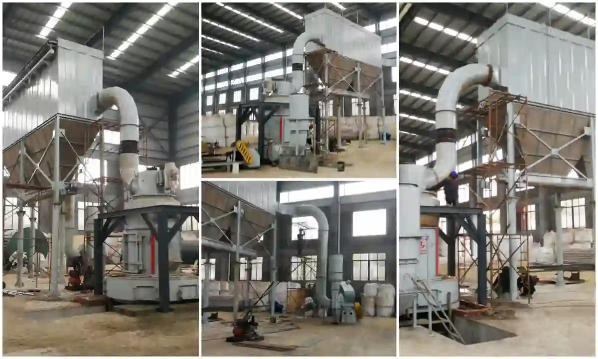 GK开路雷蒙磨粉机加工磷酸一铵客户现场
